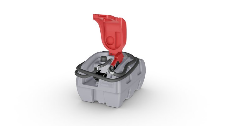 DMP100E opened lid 3D Model
