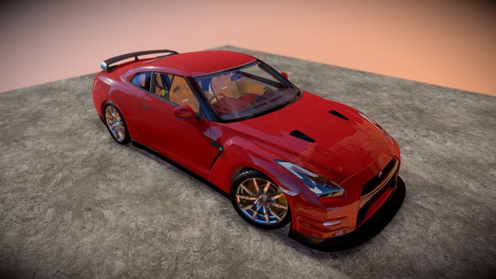 Nissan GTR 2018 3D Model