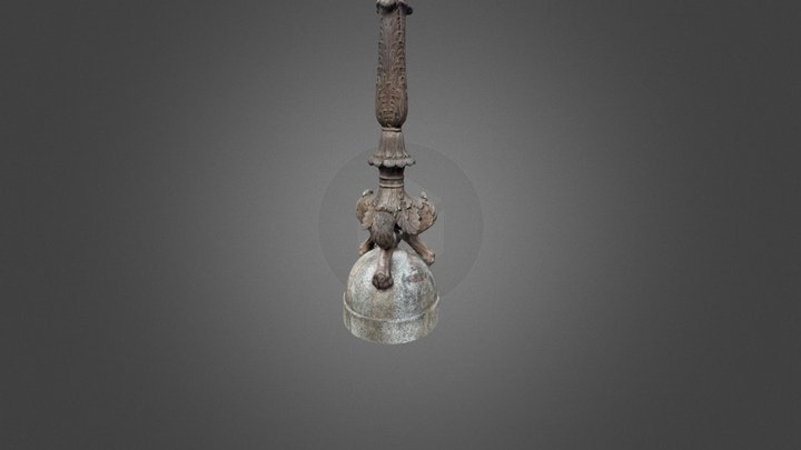 Cast iron lamp post - villa torlonia 3D Model