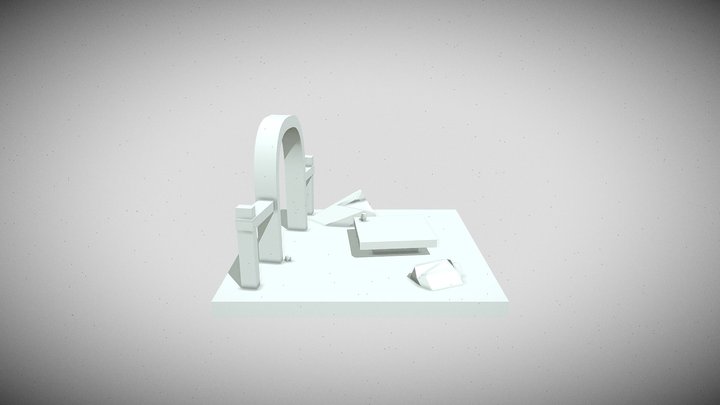 Ruined Temple Test 3D Model