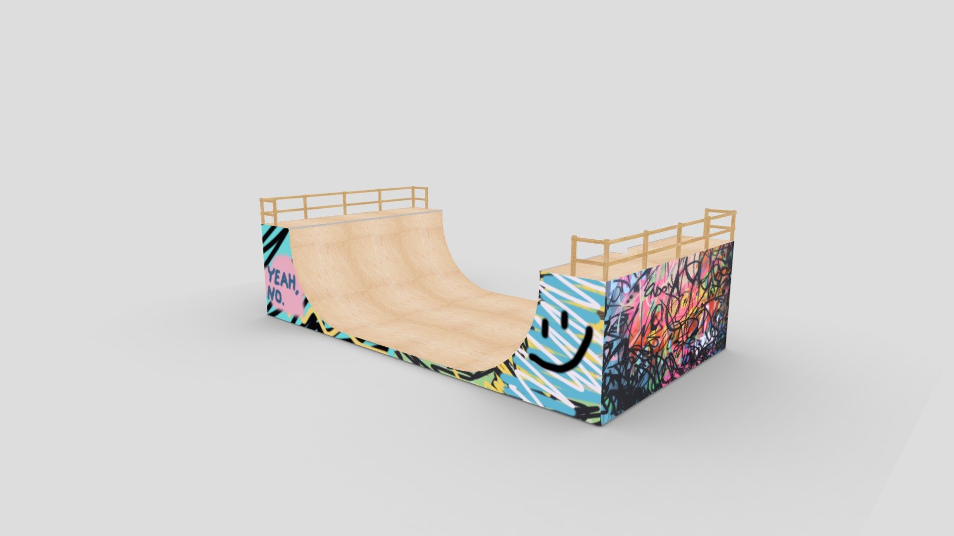 Textured Skateboard Ramp 3D model by TLD95 [e597d95] Sketchfab