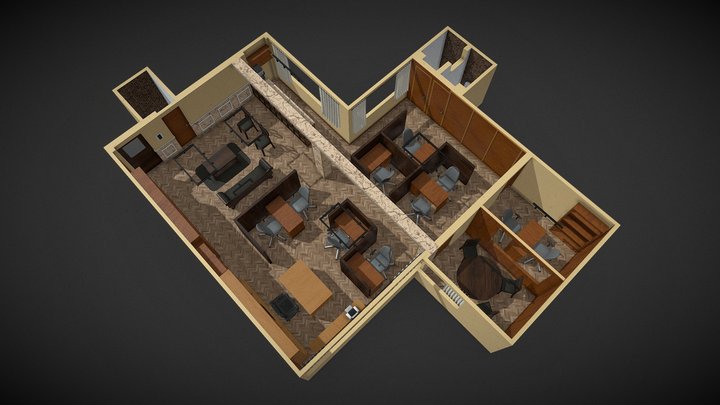 Coworking estudio museo SLT 3D Model