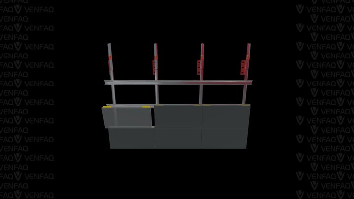 VSLOT Vertical Support 3D Model