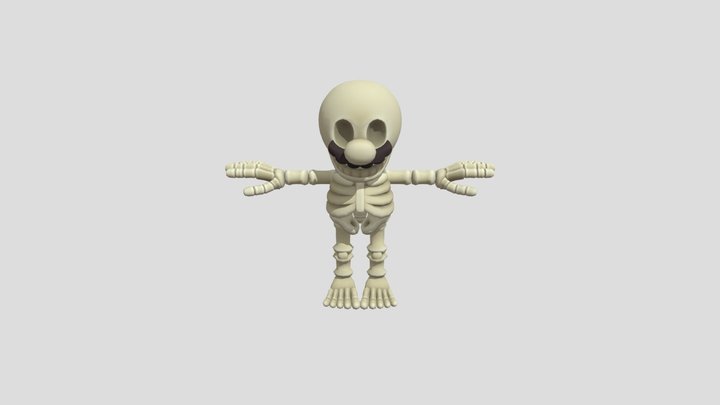 Super Mario Odyssey Mario (Skeleton) 3D Model