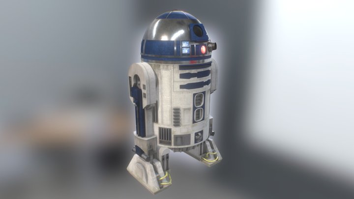 R2-D2 High-Poly 3D Model
