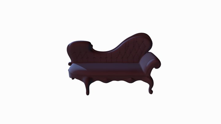 baratti_chaise_longue-black 3D Model