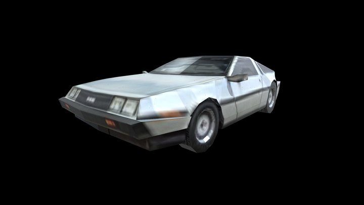 PS1_Car_Delorian 3D Model