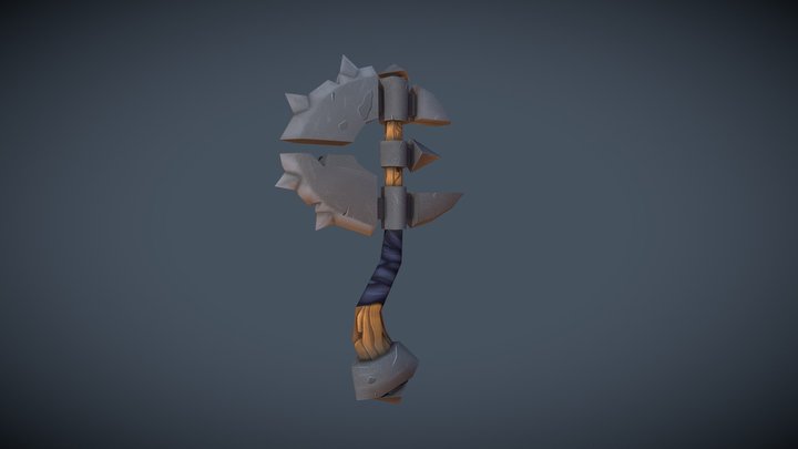 Low Poly Axe 3D Model