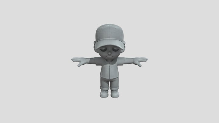 Sad_ Kid_T_ Pose 3D Model
