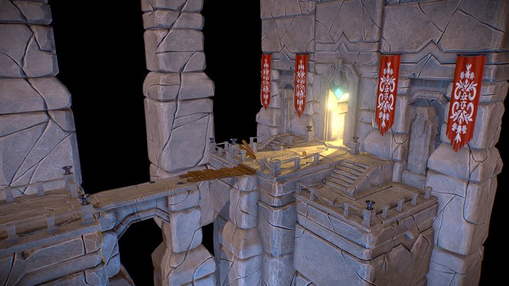Fantasy Bridge 3D Model