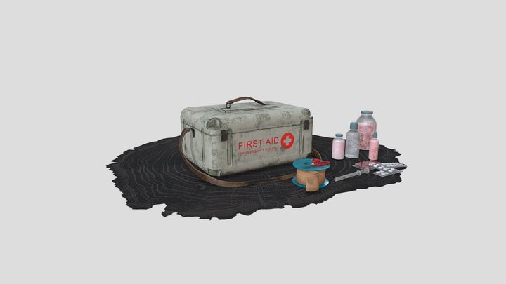 First aid kit box 3D Model