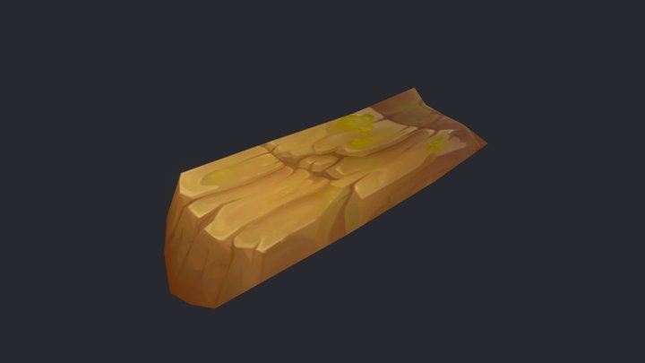 Stylised Wood Plank 3D Model
