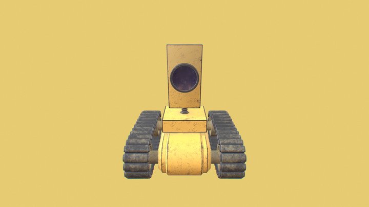 Cartoon Robot / Tank 3D Model