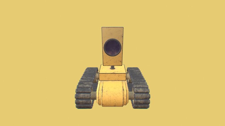 Cartoon Robot / Tank 3D Model