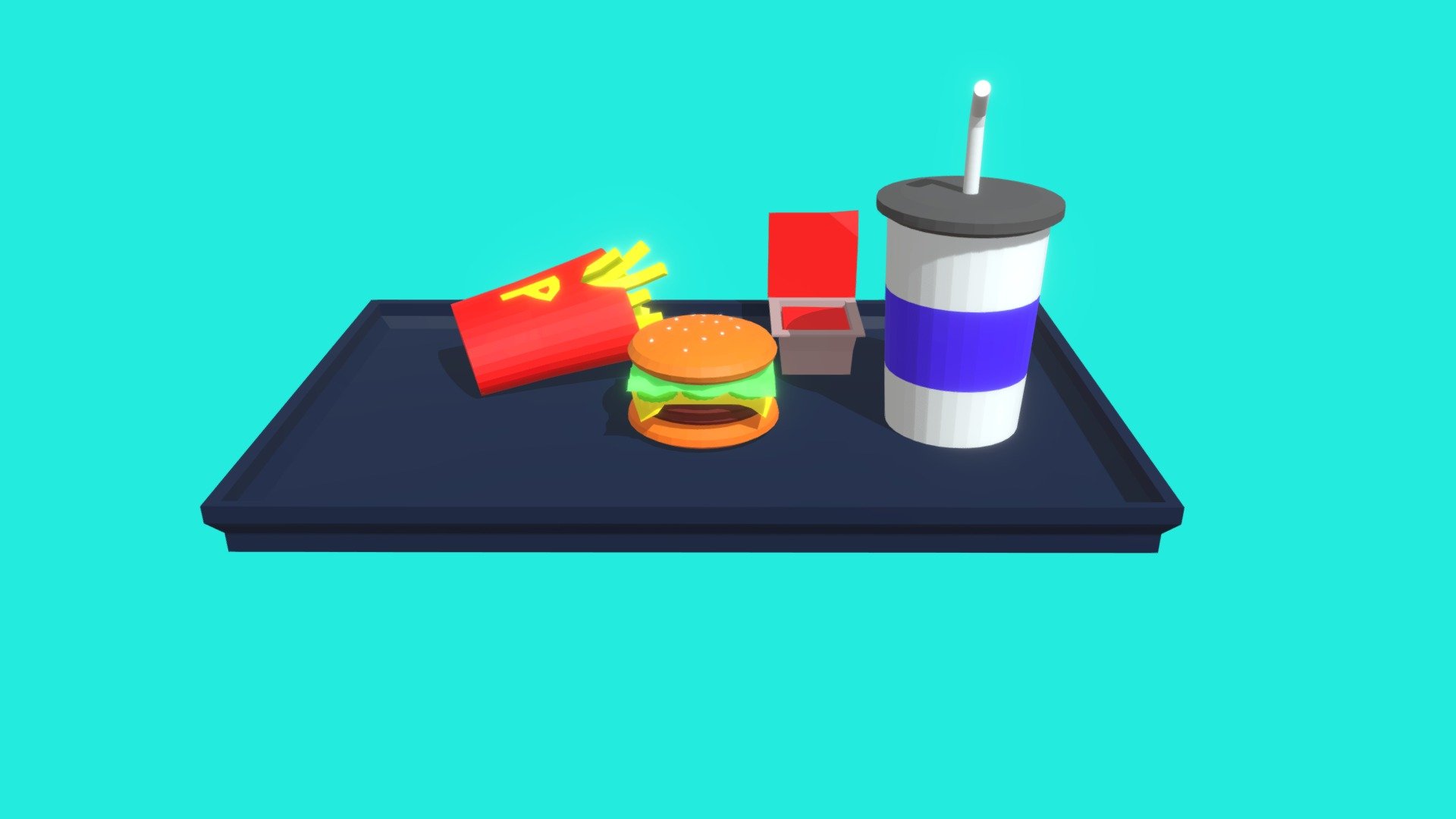 Fast Food(Low Poly) - Download Free 3D model by ROKTER [e5a8d9f ...