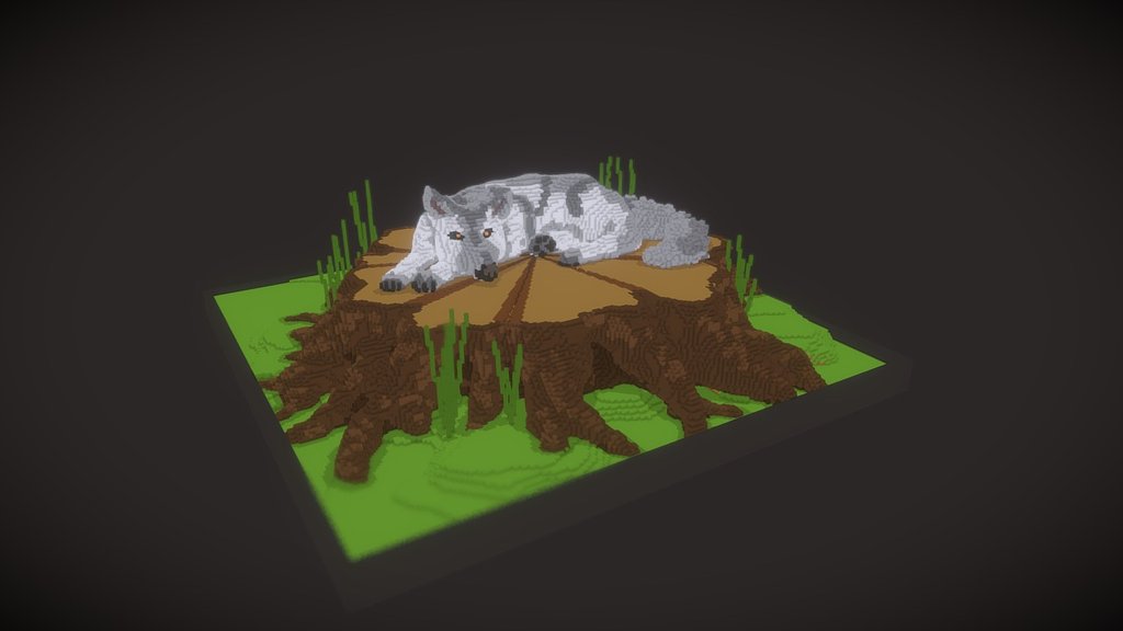 Wolf on a Stump