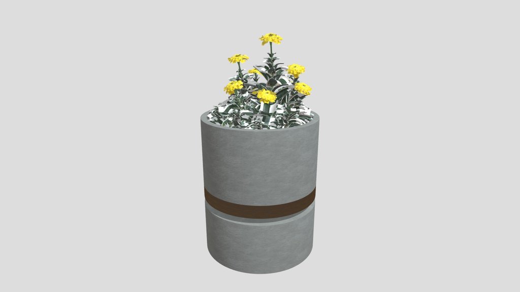 Round Concrete Planter