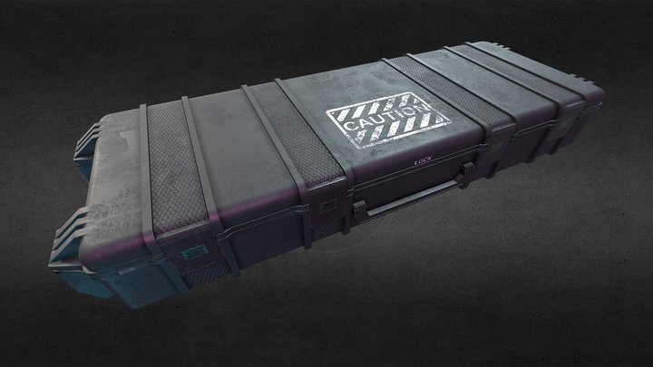 Gun Case with Interior 3D Model