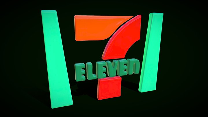 7-Eleven Logo 3D Model