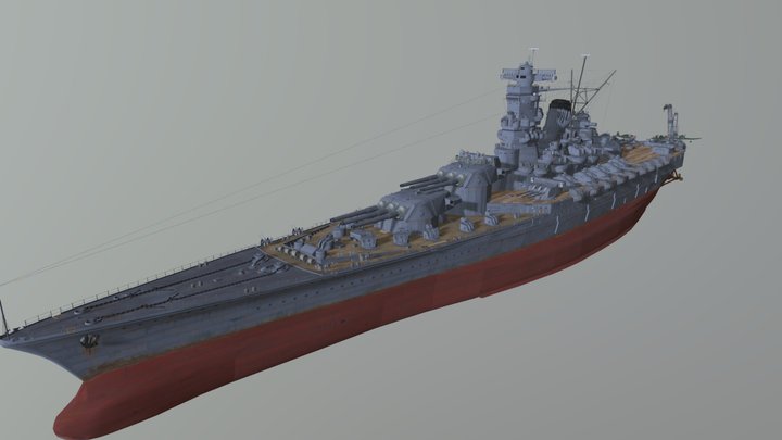 Kurama Class Battleship 3D Model