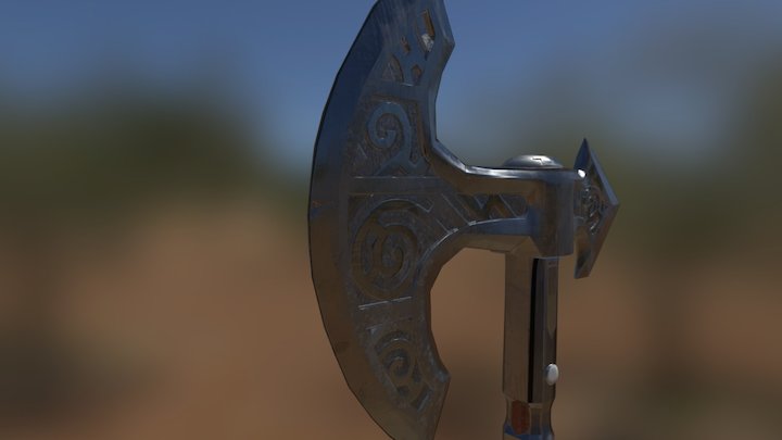 Skyrim Steel Axe 3D Model