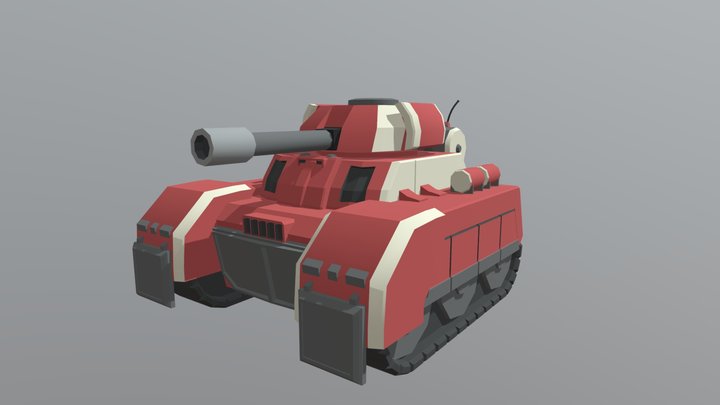 Tank Red 3D Model