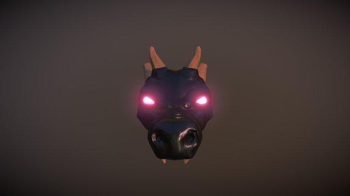 Low Dragon Head 3D Model
