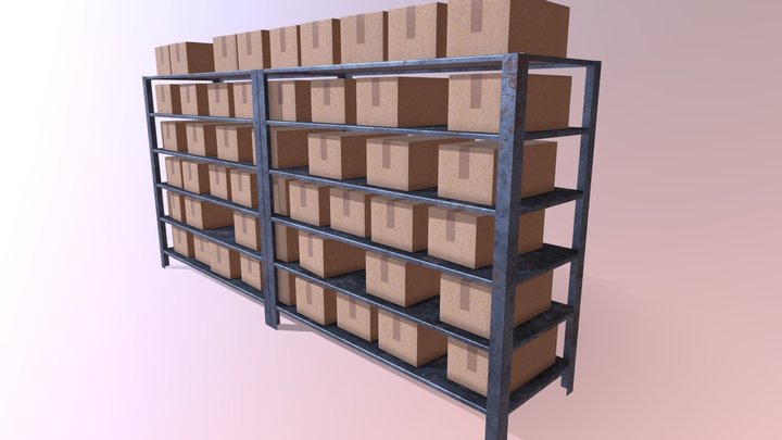 Double Metal Shelving Unit