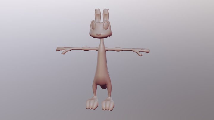 low poly Daxter 3D Model