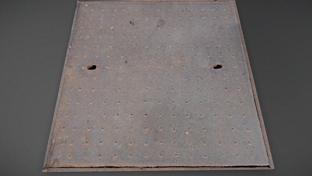 Flat manhole cover texture
