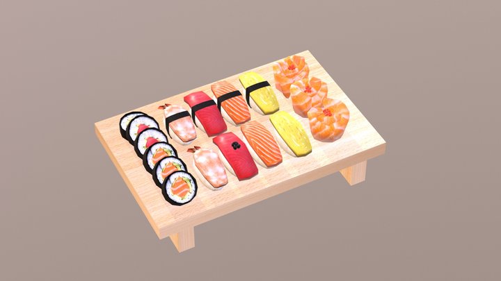 SImple Sushi Set 3D Model