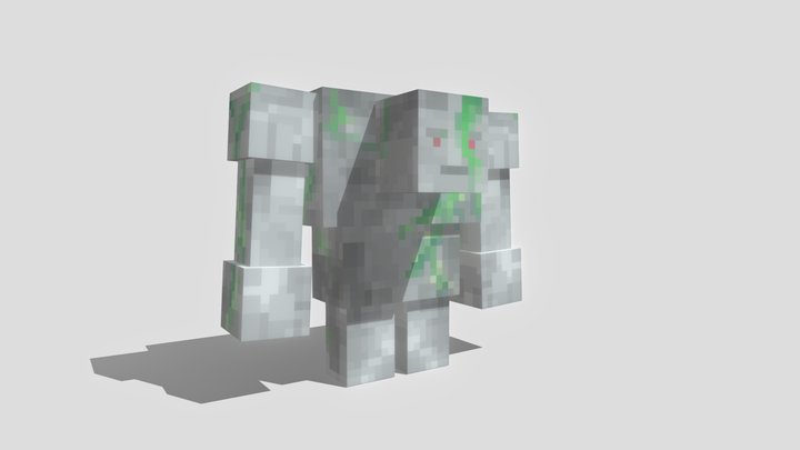 Minecraft Stone Golem 3D Model