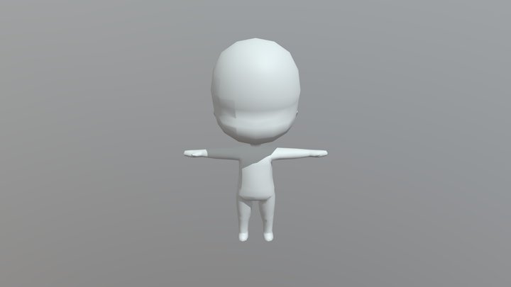 Low Poly Doll 3D Model