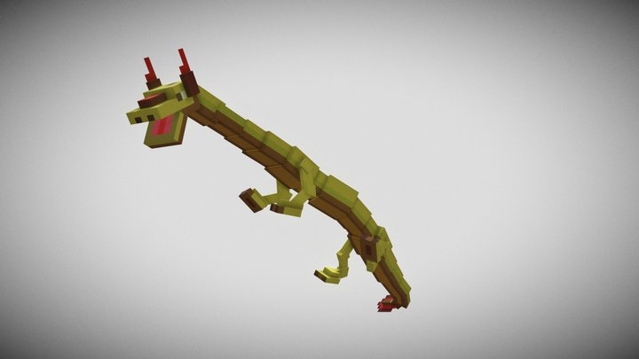 Asian Dragon - Blockbench 3D Model