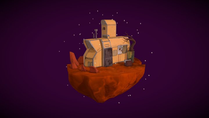 Домик в космосе 3D Model