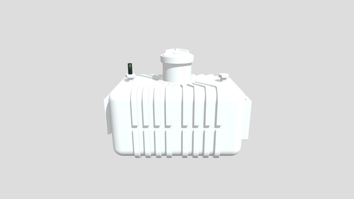 Gray modular biodigester 3D Model