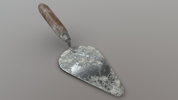 Cement Spatula Dirty 3D Model