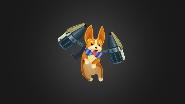 Rocket Corgi 3D Model