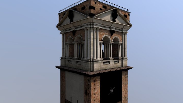 Torre Civica di Pavia - 3d model (4draw) 3D Model
