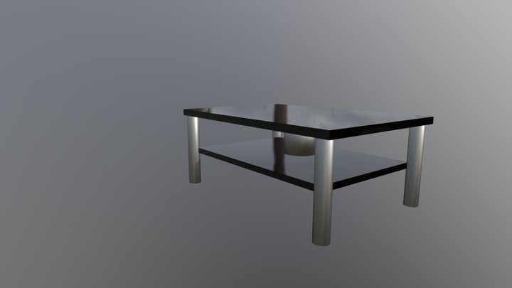 Tea Table Glass/Metal 3D Model