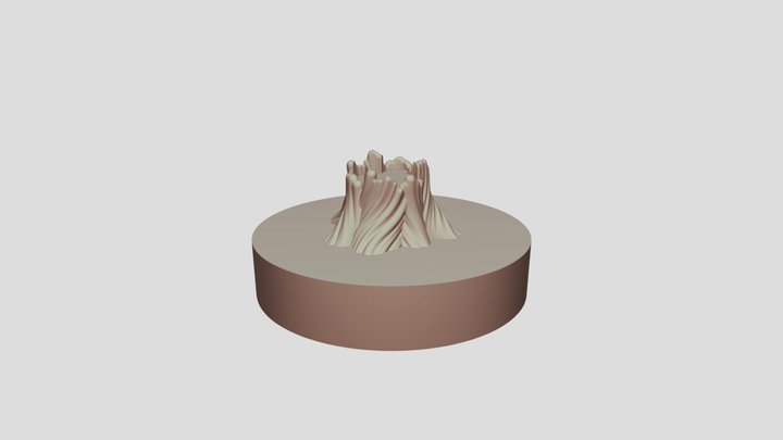Tree Stump Sketch 3D Model