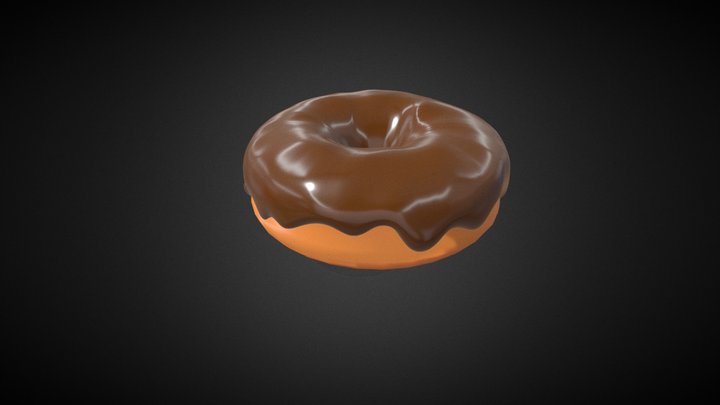 Chocolate doughnut 3D Model