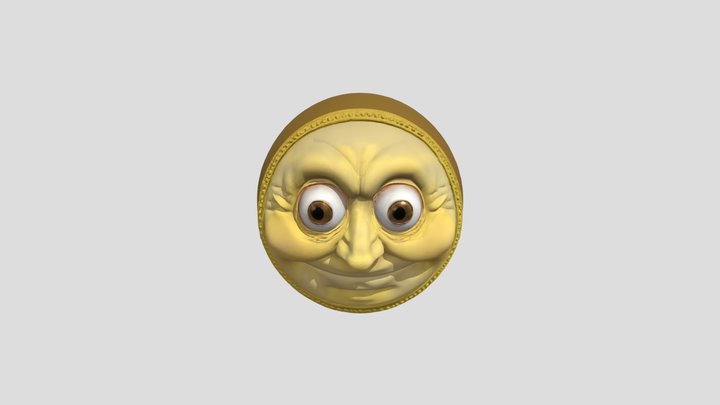 Facial features on round object 3D Model