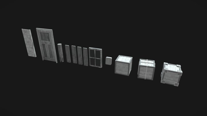 Treble Makers Modular Assets Lineup 3D Model