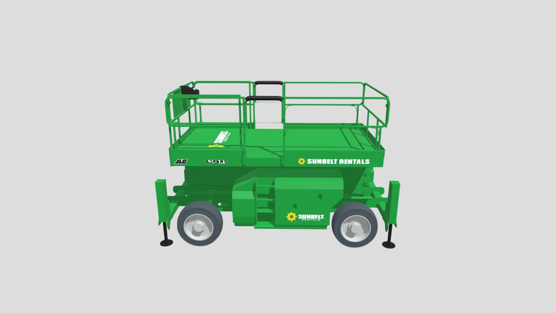Sunbelt Rentals Diesel Scissor Lift 4394RT 3D model by bimstore