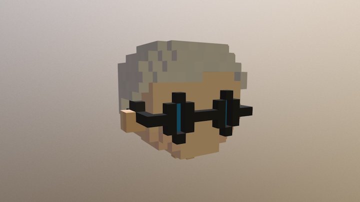 Old Man Head (Staxel) 3D Model