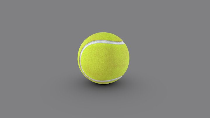 Tennis Ball Low-poly PBR – Free 3D Model STL