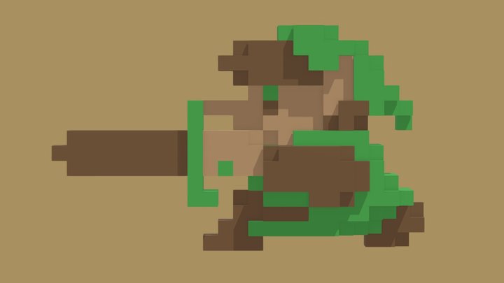 Link (The Legend of Zelda - NES) 3D Model