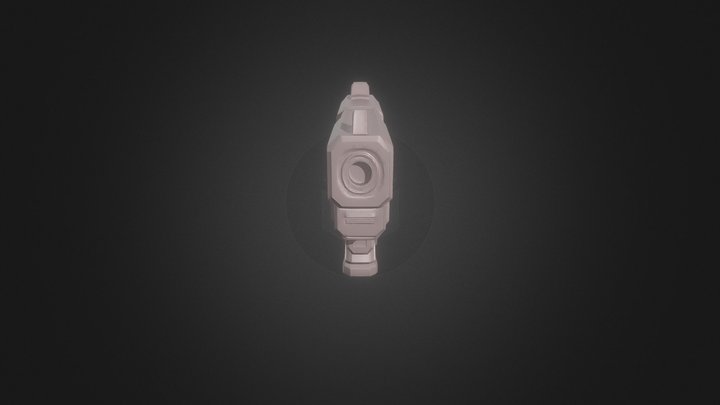 Futuristic Pistol Gun 3D Model