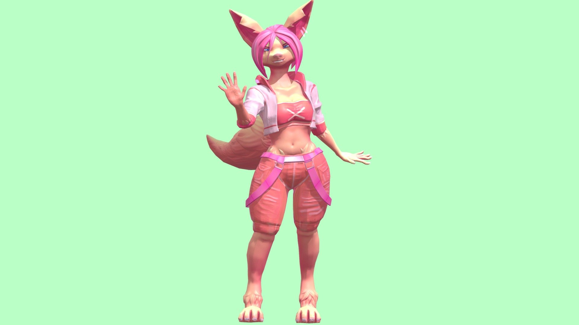 ArtStation - FOXIE GIRL VRCHAT AVATAR